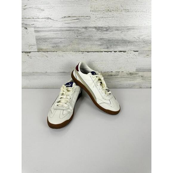 PUMA Men's Club 5v5 Sneaker Warm White Size 6.5M 100% Leather Exellend Condition - Picture 1 of 8